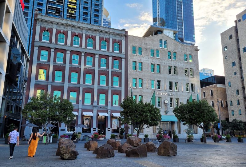 Galway Street, Auckland, where you can find upmarket shops like Chanel and Tiffany